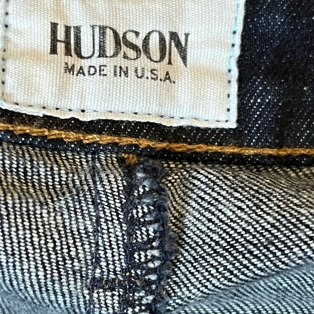 HUDSON JEANS CARLY MIDRISE STRAIGHT FLAP POCKET JDARK BLUE DENIM SIZE 27 - Picture 5 of 9
